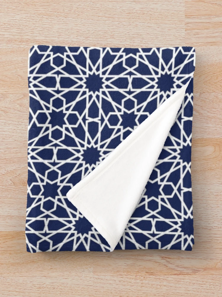 Thumbnail 3 of 6, Throw Blanket, Geometric Islamic Pattern designed and sold by NeteDesign.