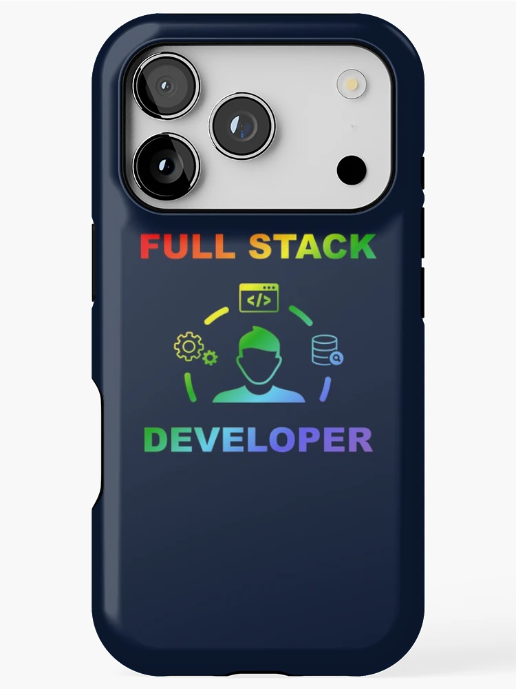 Thumbnail 1 of 4, iPhone Case, Shiny Full Stack Developer, Rainbow Colors, Software Engineer, Computer Science, Web, WWW, Programming Humor, HTML designed and sold by Max-Wear.