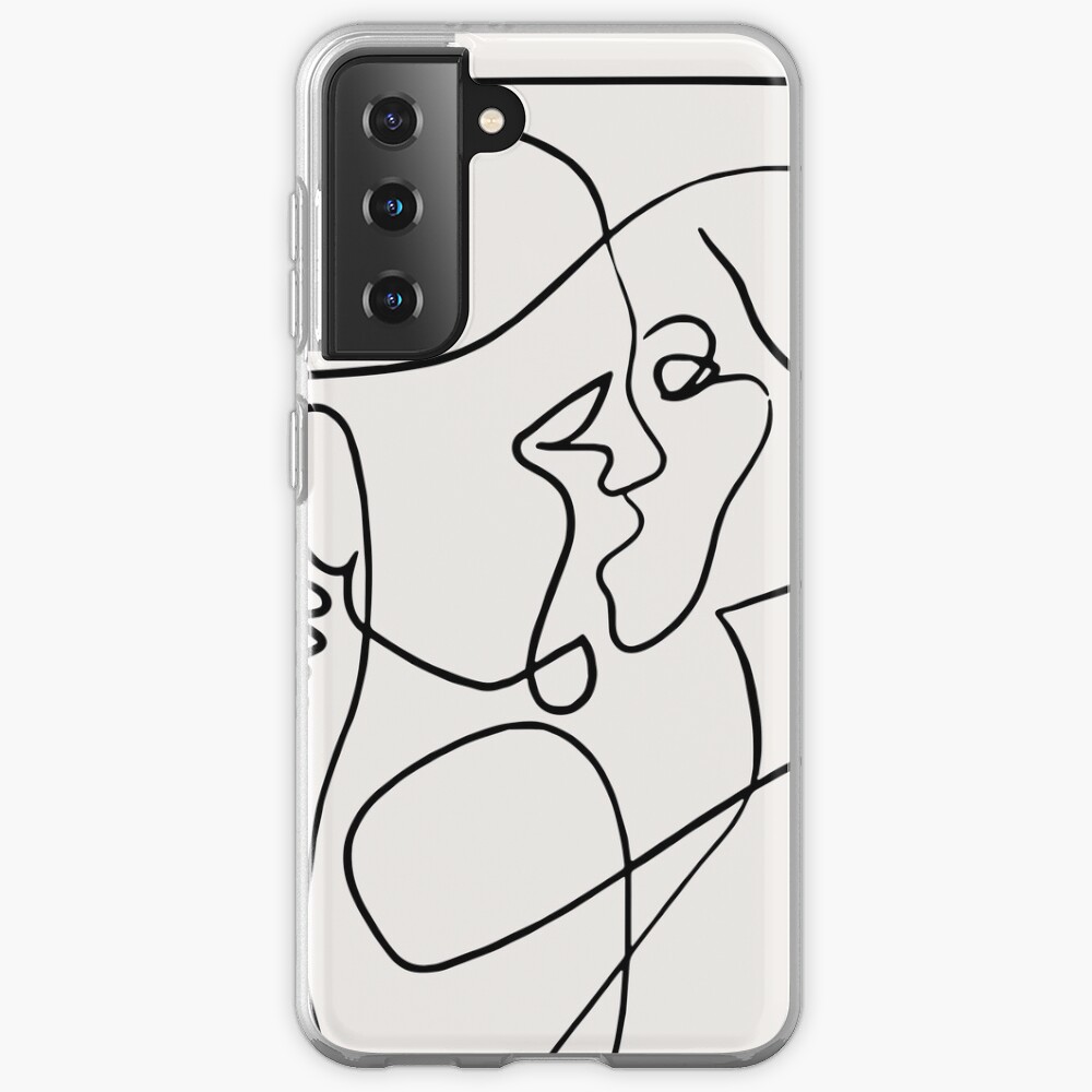 Abstract Faces Outline Samsung Case – BingCases