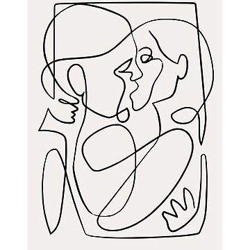 Artwork thumbnail, Abstract Line Art figures 2 by Digital  Cloud