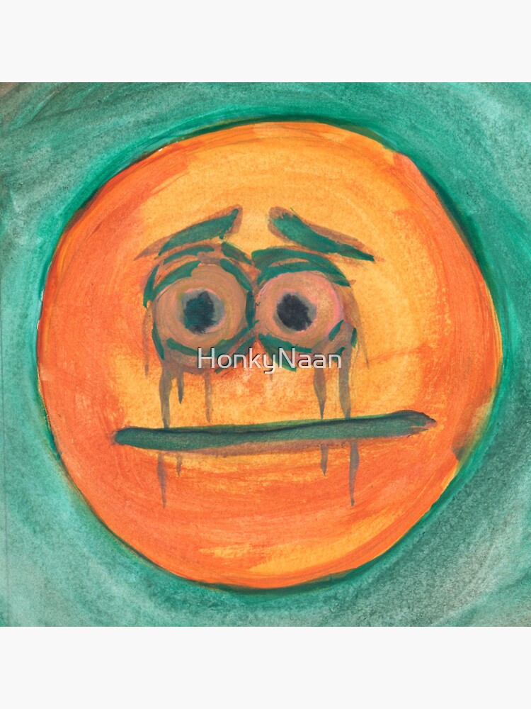 Cursed Emoji Crying Wall Art for Sale