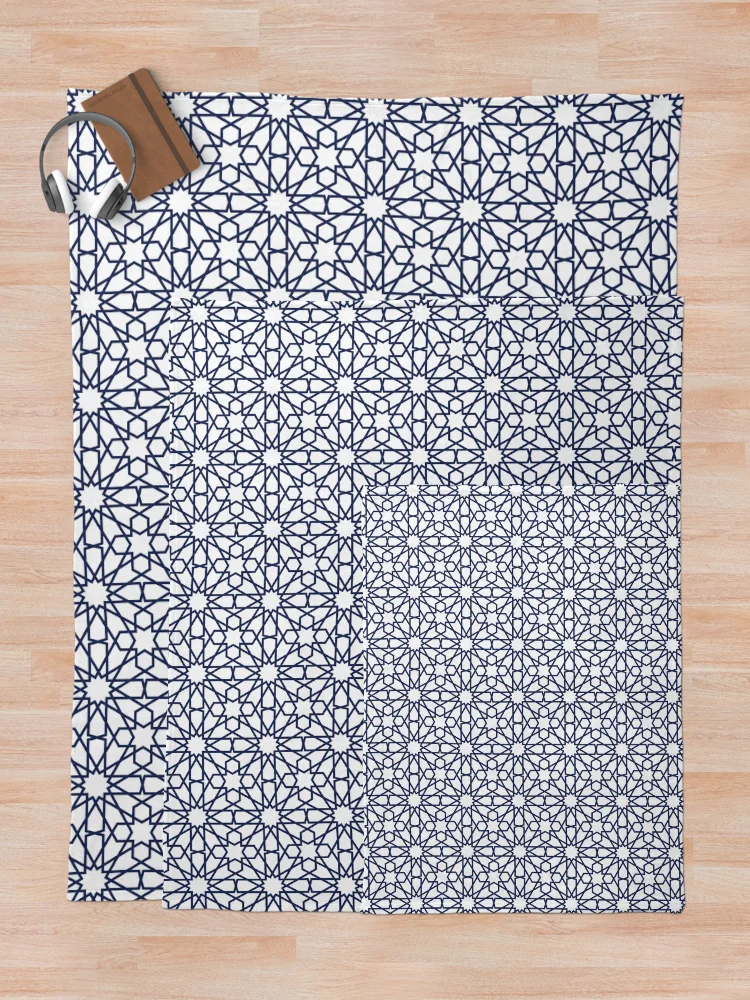Thumbnail 5 of 6, Throw Blanket, Geometric Islamic Pattern designed and sold by NeteDesign.