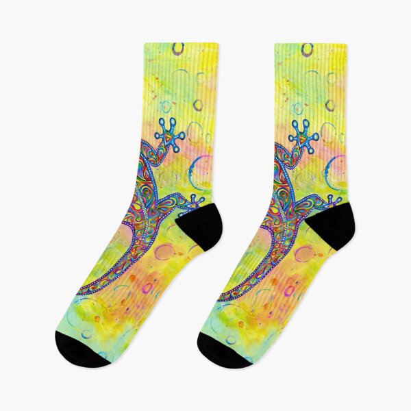 Item preview, Electric Groovy Gecko Psychedelic Paisley Lizard designed and sold by Rebecca Wang.