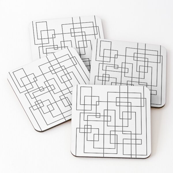 Item preview, Geometric Line Drawing in Black and White designed and sold by Linlera.