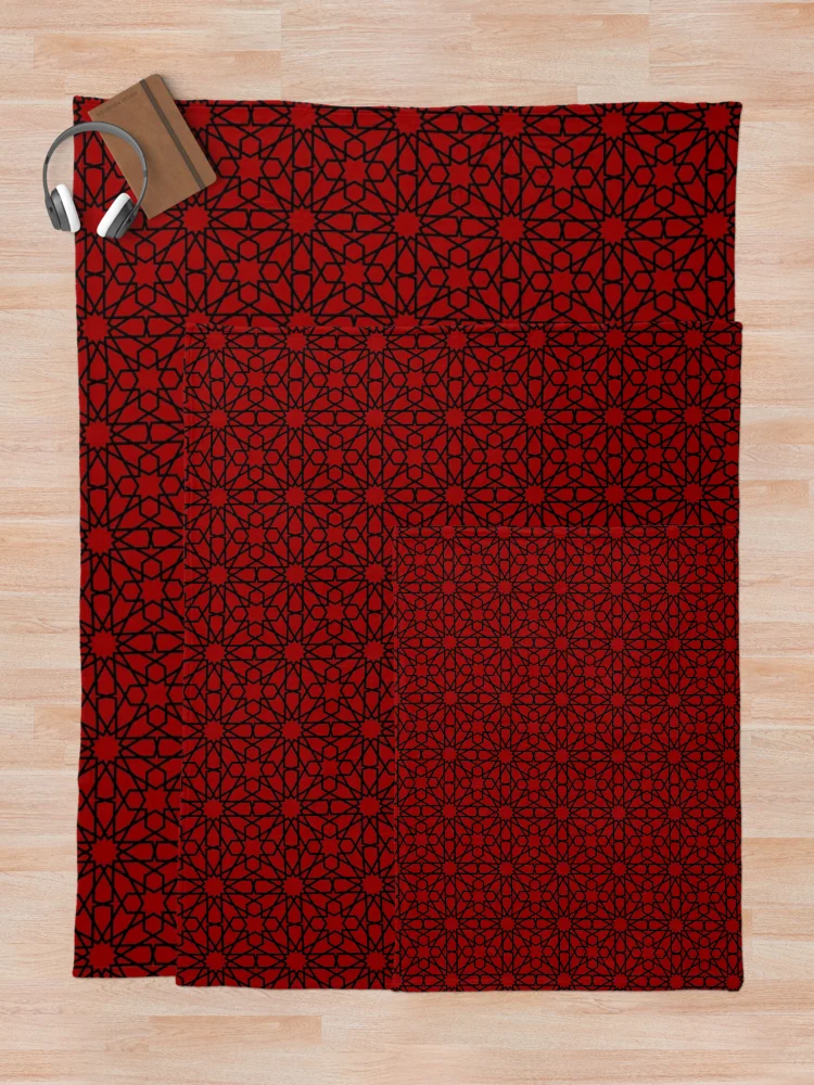 Thumbnail 5 of 6, Throw Blanket, Geometric Islamic Pattern designed and sold by NeteDesign.