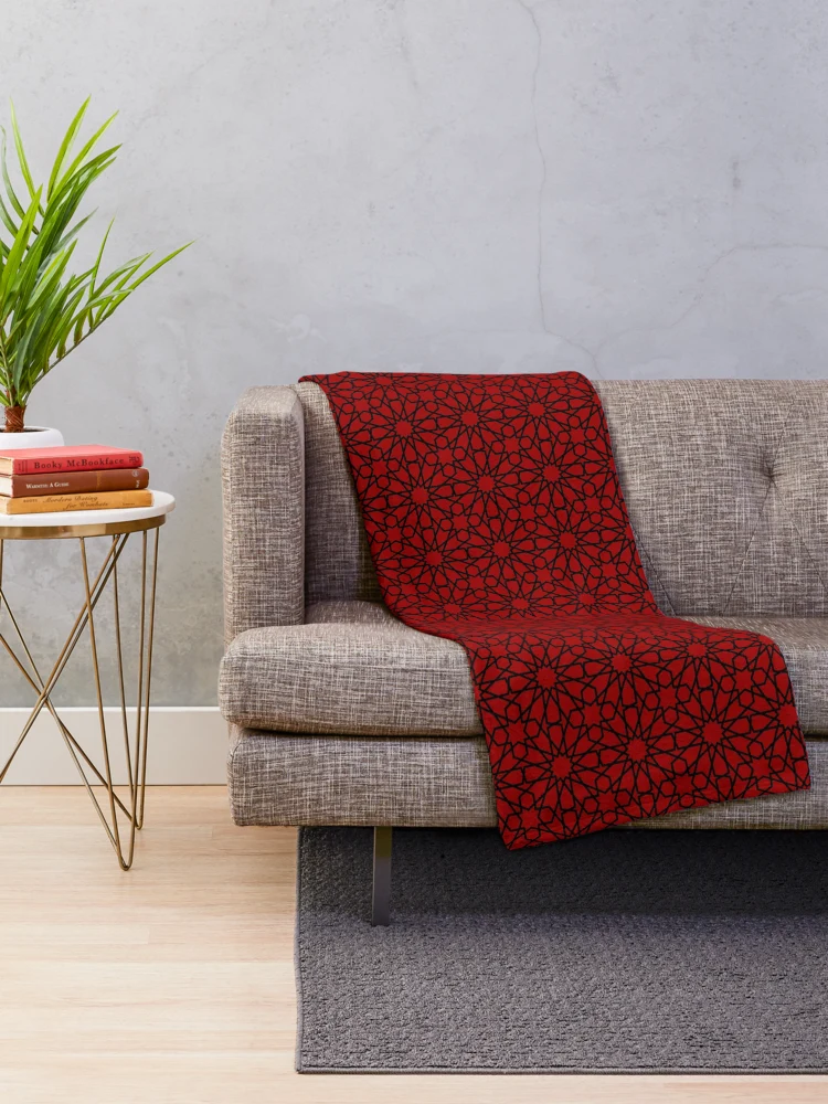 Thumbnail 2 of 6, Throw Blanket, Geometric Islamic Pattern designed and sold by NeteDesign.