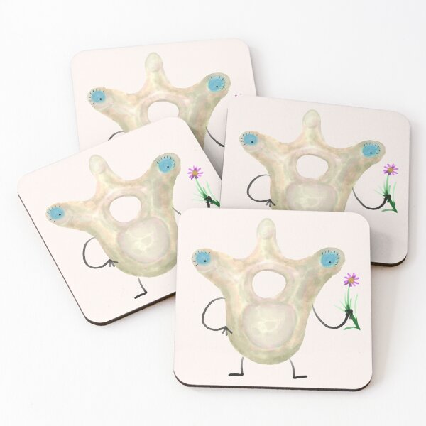 Item preview, Cute Vertebra Bone with a Flower designed and sold by fogoosherie.