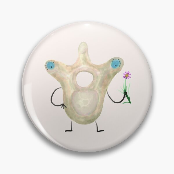Item preview, Cute Vertebra Bone with a Flower designed and sold by fogoosherie.