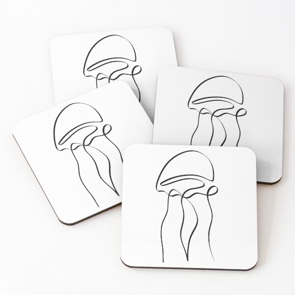 Artikelvorschau, QUALLE LINE ART | Tierisches Meeresleben Fisch Ozean Meerestiere entworfen und verkauft von yourtravelguide.