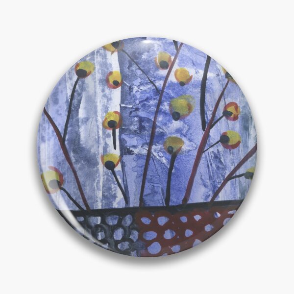 Item preview, decorative flowers in a blue cup  designed and sold by sonaadalian.