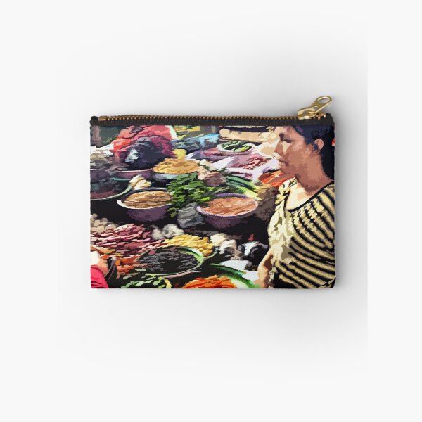 Artikelvorschau, Frau, die Gewürze in einem balinesischen Markt verkauft entworfen und verkauft von Michael Brewer.