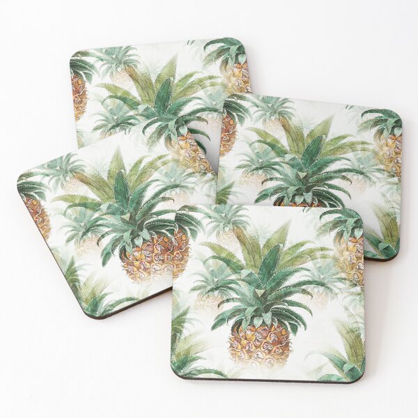 Item preview, Colourful tropical pineapple fruits and leafs seamless pattern designed and sold by Yogawoman.