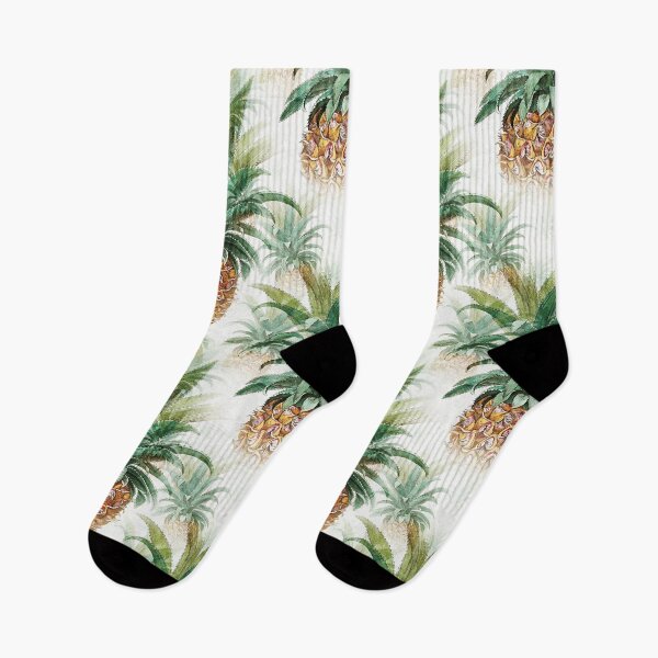 Item preview, Colourful tropical pineapple fruits and leafs seamless pattern designed and sold by Yogawoman.