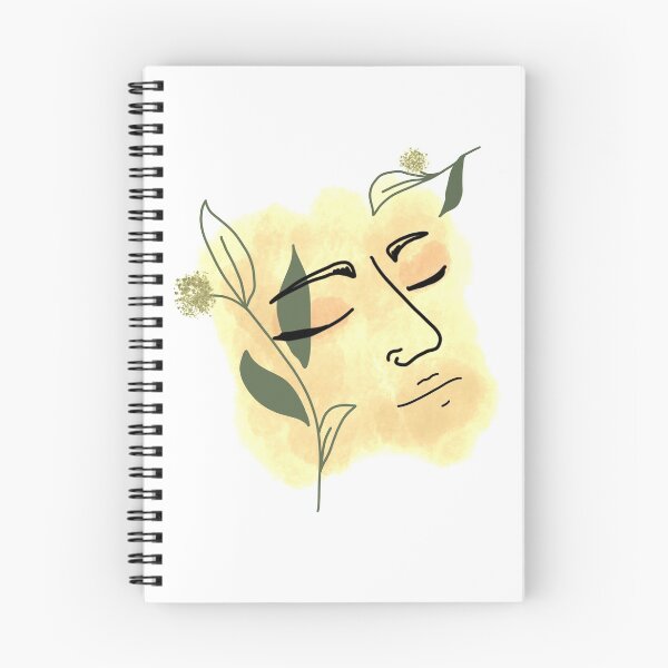 Aperçu de l'œuvre Visage calme avec aquarelle de fleurs créée et vendue par synchro2070.