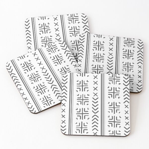 Item preview, Mud Cloth Criss-Cross // Black & White designed and sold by The Wellington Boot.