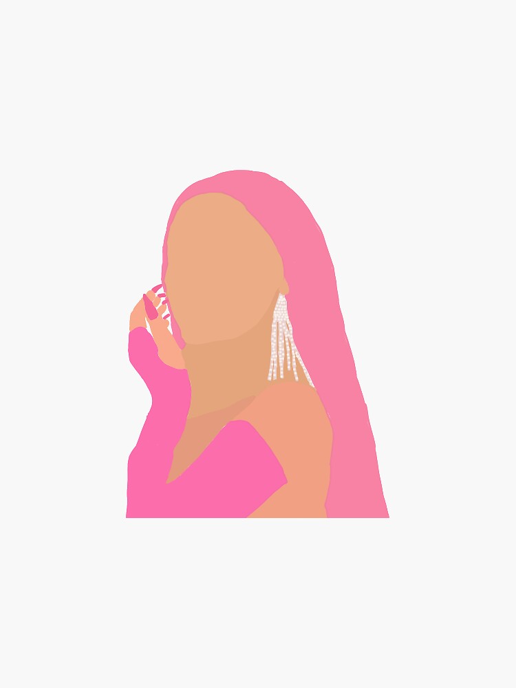 "Doja cat drawing" Sticker by fionavibes | Redbubble