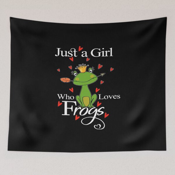 Item preview, Just a Girl who Loves Frogs, Frog Lover Gift, Cute Green Frog designed and sold by oussimakh.