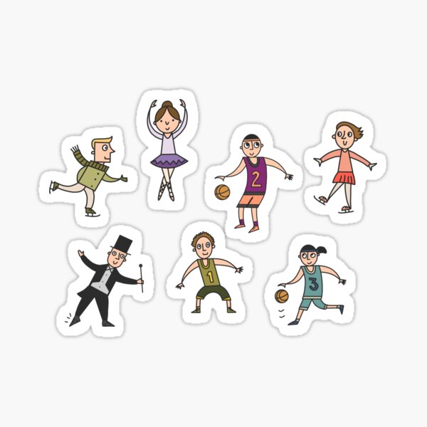 Item preview, simple athlete sticker pack designed and sold by samblackwelder.