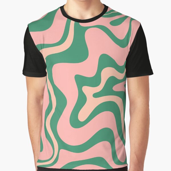 Item preview, Liquid Swirl Contemporary Abstract Pattern in Blush Pink and Green designed and sold by kierkegaard.