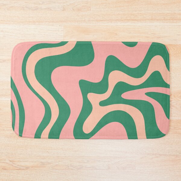 Item preview, Liquid Swirl Contemporary Abstract Pattern in Blush Pink and Green designed and sold by kierkegaard.