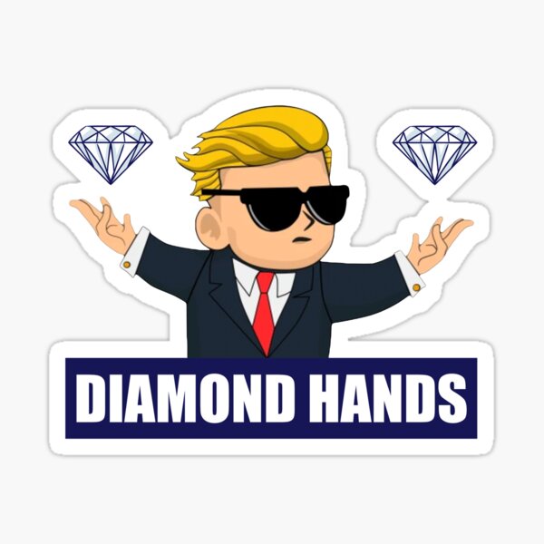 Wallstreetbets Diamond Hands - Stock Market Options Calls Day Trading Bitcoin Sticker