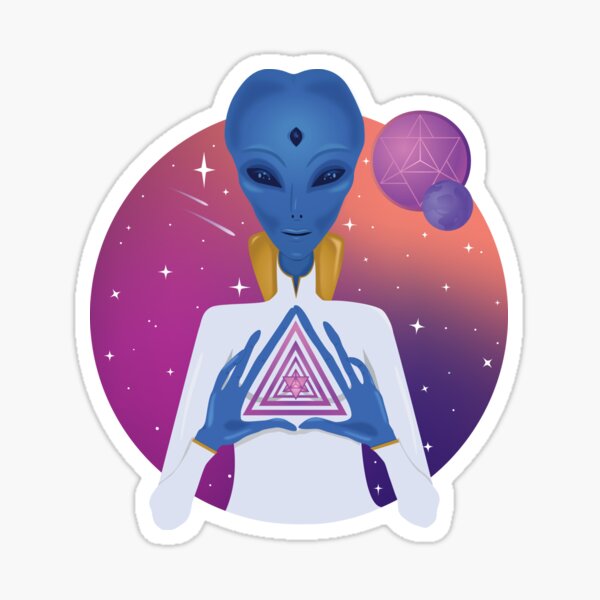 Arcturian with Merkaba Sticker