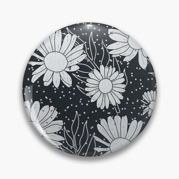 Aperçu de l'œuvre Motif de marguerite noir et blanc créée et vendue par DifferentCreate.