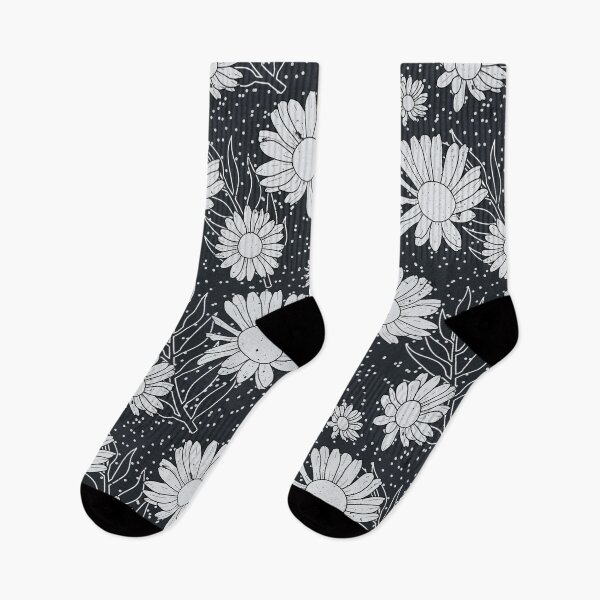 Item preview, Black and White Daisy Pattern designed and sold by DifferentCreate.