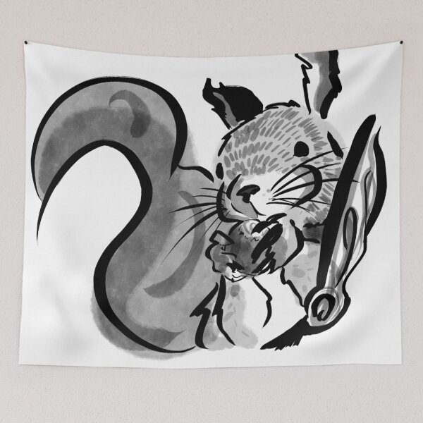 Item preview, Brushwork Squirrel with Nut designed and sold by AcuteLines.