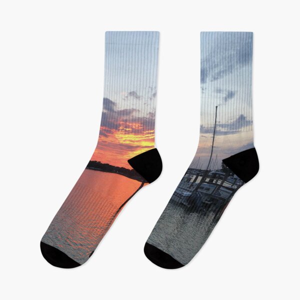 Item preview, River Boats at Sunset  designed and sold by HaleynBleu.