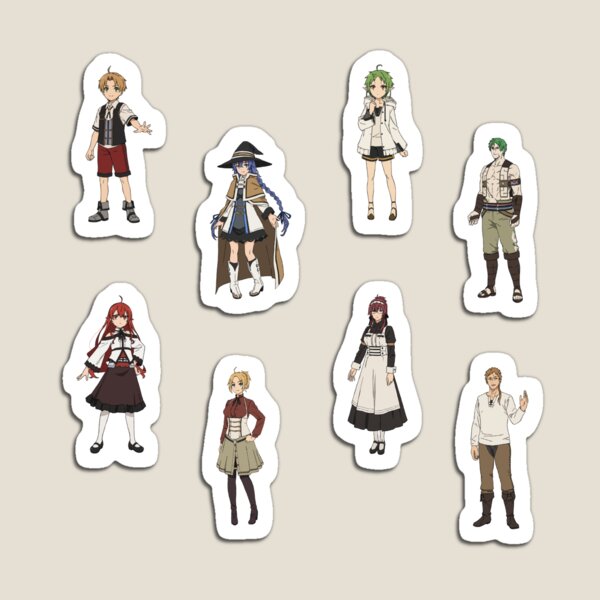 Anime Mushoku Tensei Isekai Ittara Honki Dasu Rudeus Greyrat Eris Fridge  Magnet Cosplay Charm Cartoon Magnetic Patch Home Decor