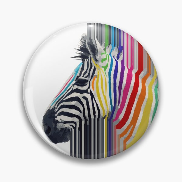 Item preview, colorful vibrant stripes zebra paint designed and sold by InovArtS.