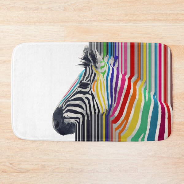 Item preview, colorful vibrant stripes zebra paint designed and sold by InovArtS.