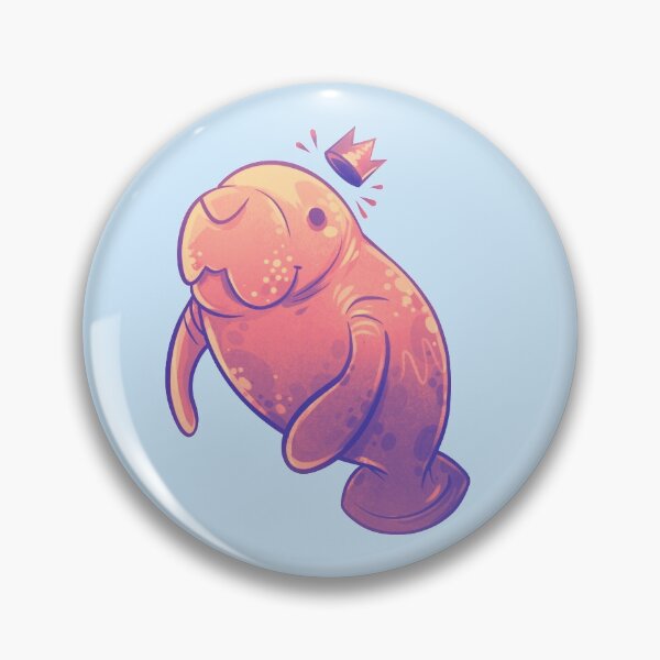 Item preview, Cute Crown Manatee designed and sold by GalaxyChicken.