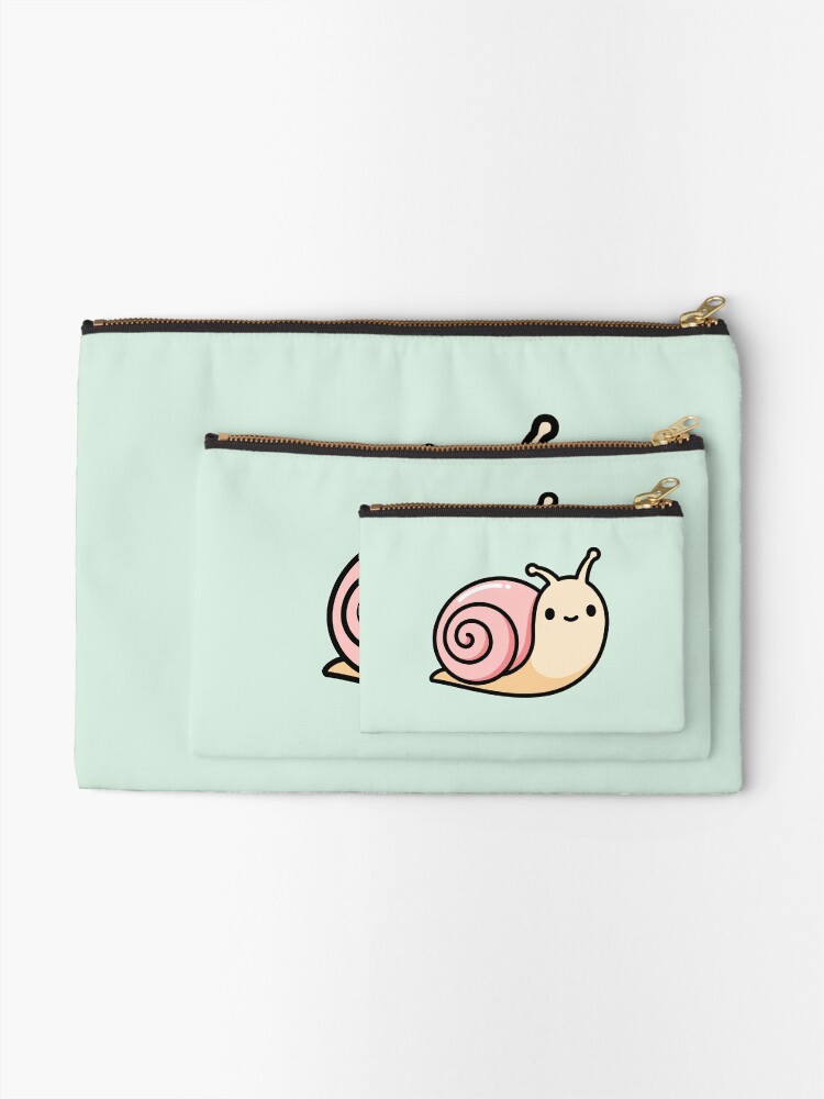 Thumbnail 2 of 4, Zipper Pouch, Snail designed and sold by littlemandyart.