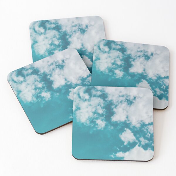 Item preview, Blue and White Photograph of Clouds and Blue Sky beyond the clouds. The Blue has a teal tinge to it and the clouds have a smooth effect to enhance the relaxing feel of this image. designed and sold by Orianah.