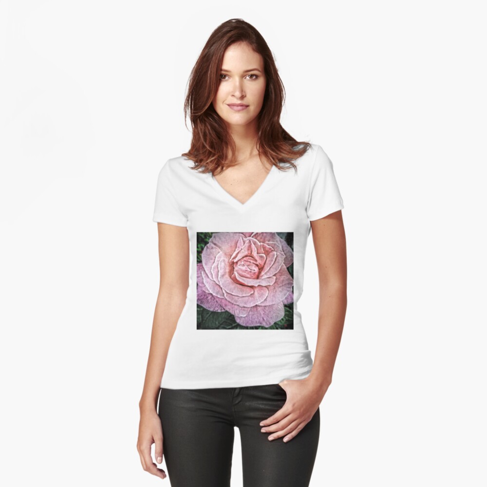 Item preview, Fitted V-Neck T-Shirt designed and sold by OneDayArt.
