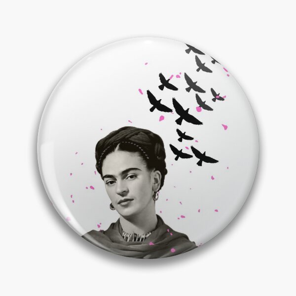 Item preview, Frida Kahlo print, birds, black and white photo designed and sold by Adriana C (All about Frida).