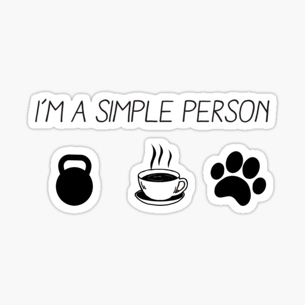 Item preview, Kettlebell Simple Person, Funny Kettlebell Design, Kettlebell Quote, weight lifting designed and sold by Aerial Addicts.