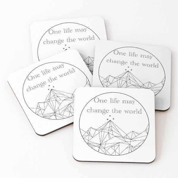 Item preview, One Life May Change the World Quote designed and sold by doodlesbyCara.