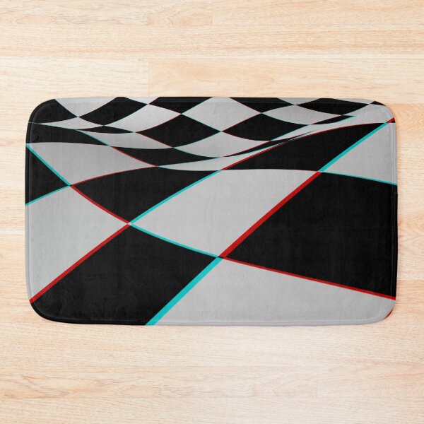 Item preview, 3D Stereoscopic Op Art Abstract Checkerboard Waves designed and sold by hyproinc.