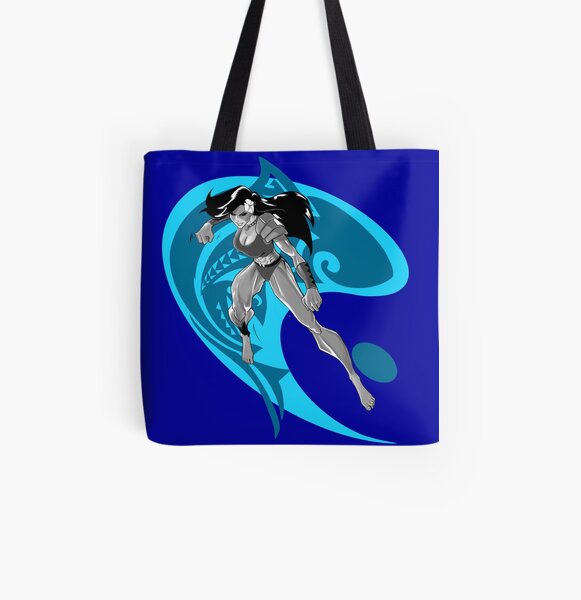 Sistah Shark Tribal Yin All Over Print Tote Bag