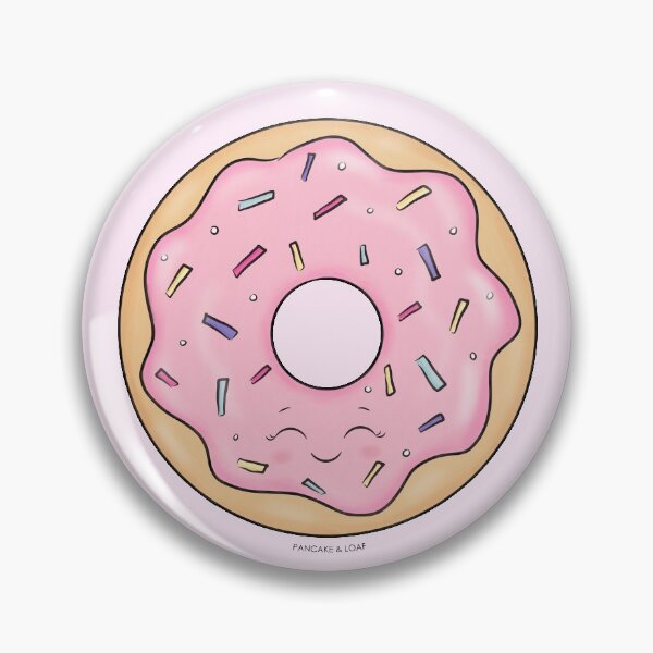 Artikelvorschau, Happy Pink Sprinkle Donut entworfen und verkauft von PancakeAndLoaf.