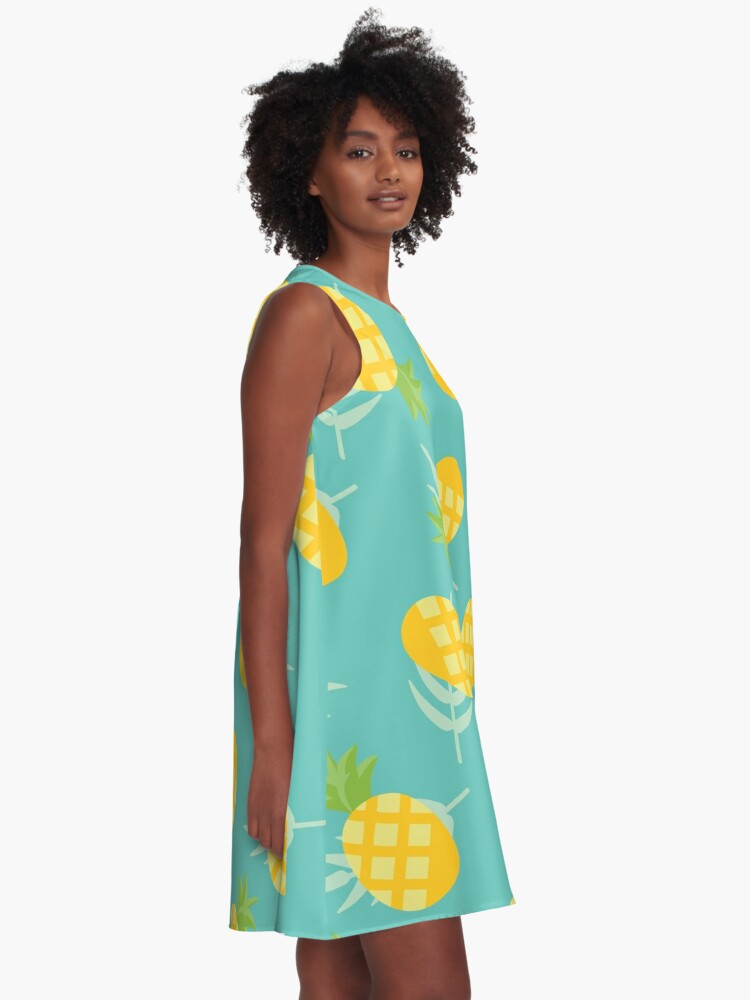 Tropical Muumuu Pineapples A-Line Dress for Sale by httpkoopa