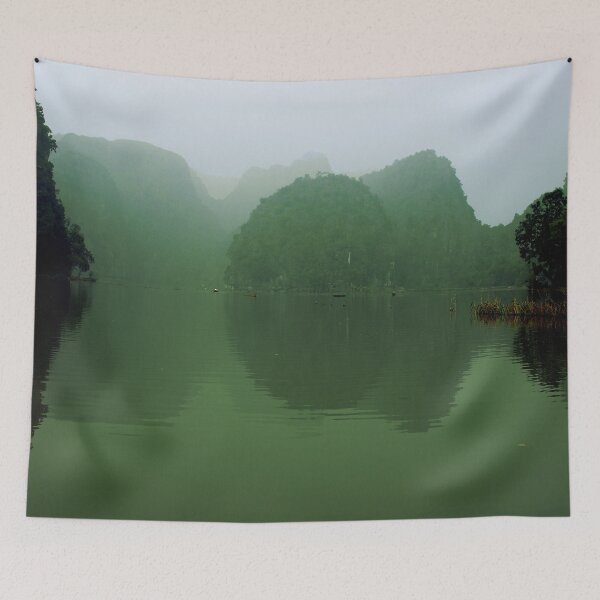 Item preview, River Hills Cliffs Fog Northen Vietnam Landscape designed and sold by worldways.