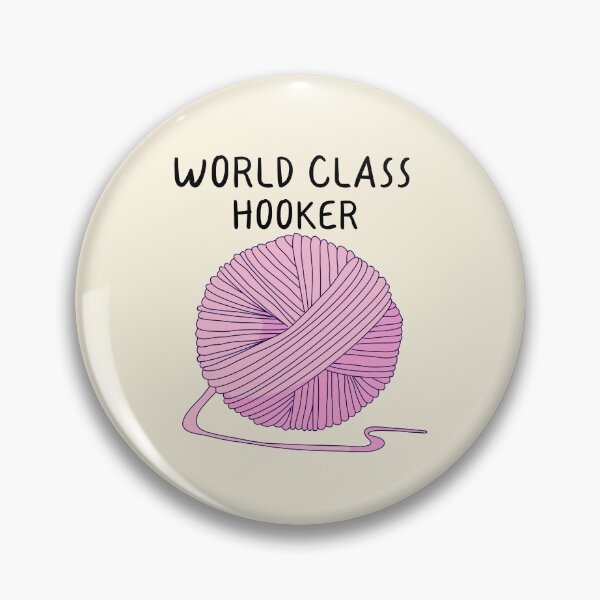 Item preview, "World Class Hooker" Crochet Pun designed and sold by ForTheFrogWar.