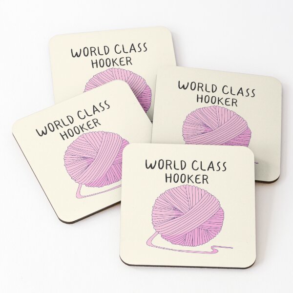 Item preview, "World Class Hooker" Crochet Pun designed and sold by ForTheFrogWar.