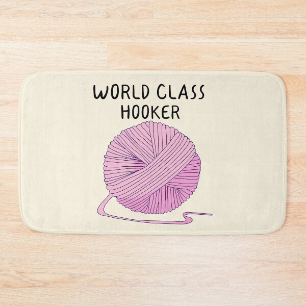 Item preview, "World Class Hooker" Crochet Pun designed and sold by ForTheFrogWar.