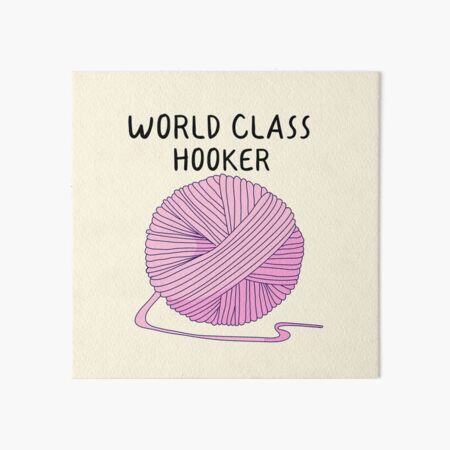 Crochet Hook in Ball of Yarn Art Board Print for Sale by ForTheFrogWar