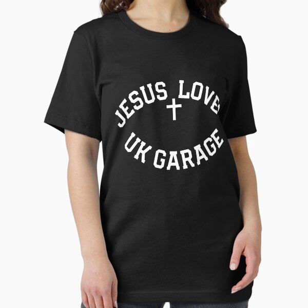 Item preview, Jesus Loves UK Garage Slogan - Black designed and sold by thetshirtworks.